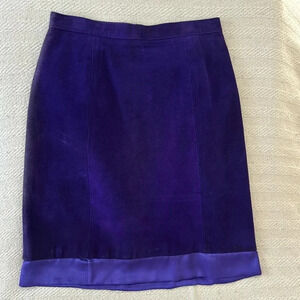 Vintage Suede Outerwear by Phoenix Purple Mini Skirt